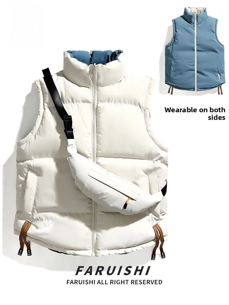 Модный мужской свободный жилет из хлопка, двусторонний, с воротником-стойкой, осенне-зимняя стильная повседневная молодежная верхняя одежда из полиэстера...
Модный мужской свободный жилет из хлопка, двусторонний, с воротником-стойкой, осенне-зимняя стильная повседневная молодежная верхняя одежда из полиэстера...