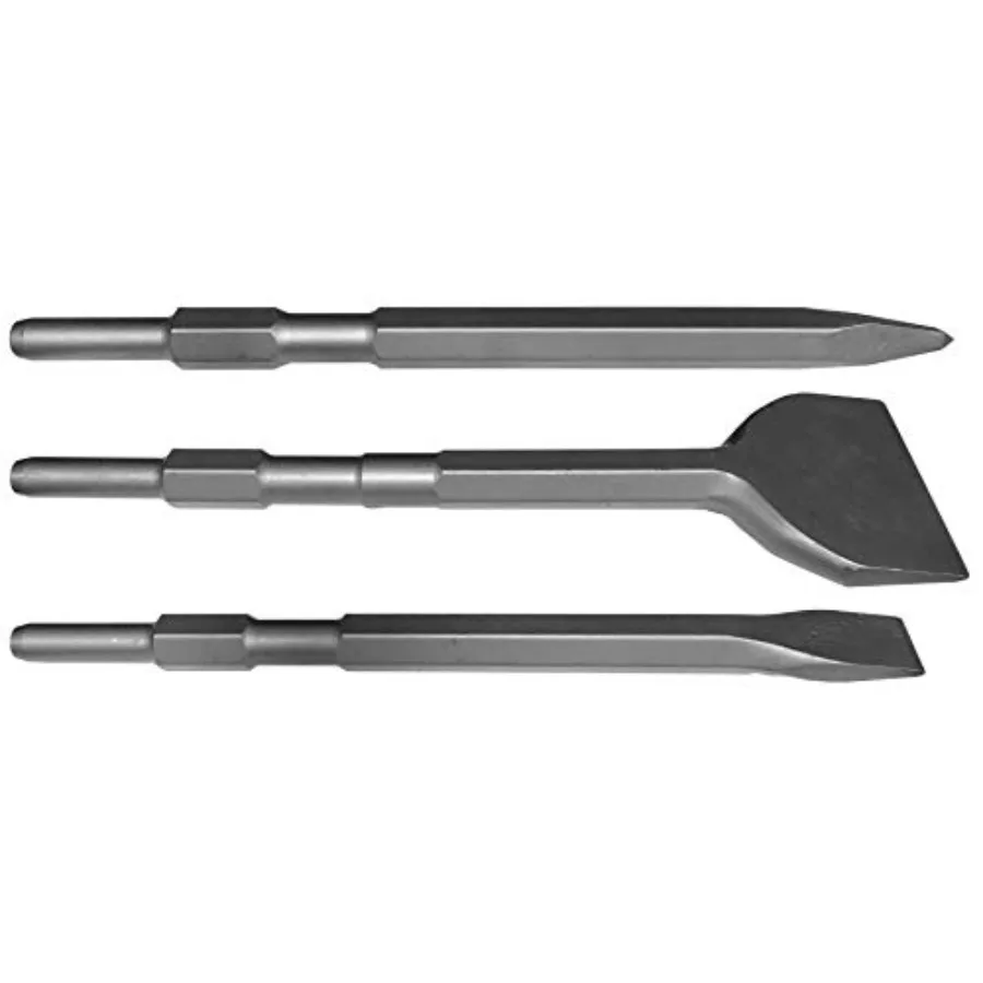 Champion Chisel 3pc Concrete Chisel Set - 17mm Shank 11" Long Moil Point and 3" Wide Chisel - Made in USA
Champion Chisel 3pc Concrete Chisel Set - 17mm Shank 11" Long Moil Point and 3" Wide Chisel - Made in USA