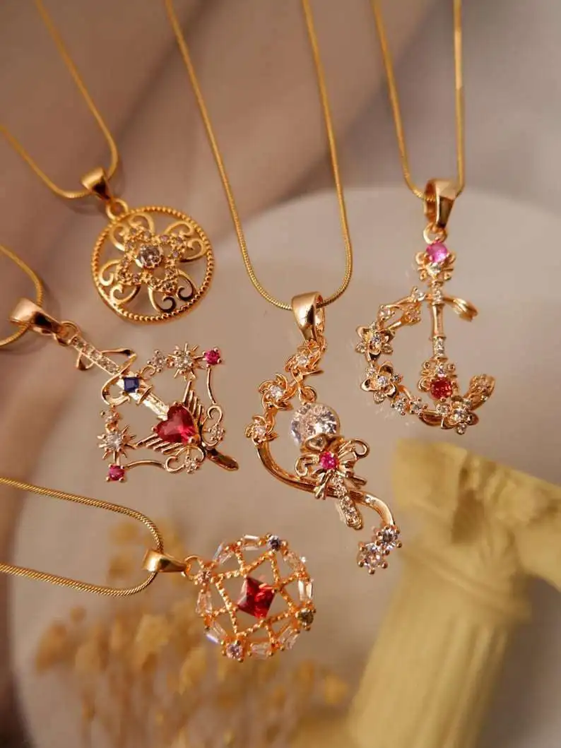 2025Fashionable vintage diamond necklace flower ring crescent note hydrangea stainless steel O-line gold plated necklace Jewelry
2025Fashionable vintage diamond necklace flower ring crescent note hydrangea stainless steel O-line gold plated necklace Jewelry