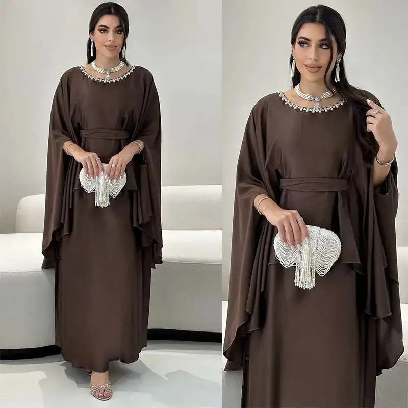 Mq184 2025 New Fashion Bead Chain Decoration Fake Two-piece Set with Tie Up Waist Cinching Robe Dress Dubai Luxury Islam Elegant
Mq184 2025 New Fashion Bead Chain Decoration Fake Two-piece Set with Tie Up Waist Cinching Robe Dress Dubai Luxury Islam Elegant