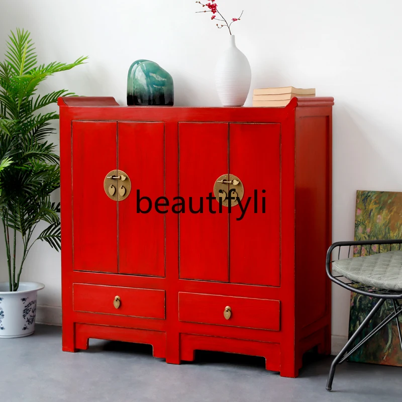 Quaint, entrance cabinet New Chinese-style solid wood old furniture Multifunctional storage shoe cabinet
Quaint, entrance cabinet New Chinese-style solid wood old furniture Multifunctional storage shoe cabinet