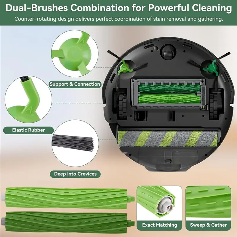 【ADORN】For Irobot Roomba Max 705 Combo/706 Combo 24Pcs Vacuum Replacement Parts- Main Brush, Side Brush, Dust Bag, Filter, Rolle
【ADORN】For Irobot Roomba Max 705 Combo/706 Combo 24Pcs Vacuum Replacement Parts- Main Brush, Side Brush, Dust Bag, Filter, Rolle