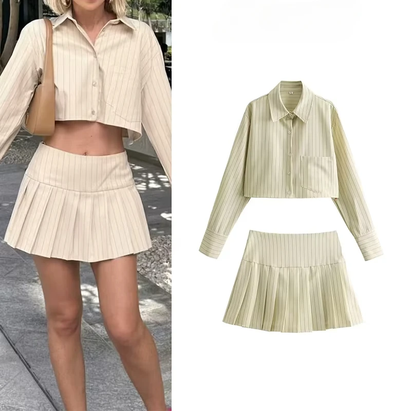 TRAFZR Minimalist Sets Vacation Outfits Woman 2024 Womens Summer Outfits Striped mini Skirt Set Elegant Casual Women's Set
TRAFZR Minimalist Sets Vacation Outfits Woman 2024 Womens Summer Outfits Striped mini Skirt Set Elegant Casual Women's Set