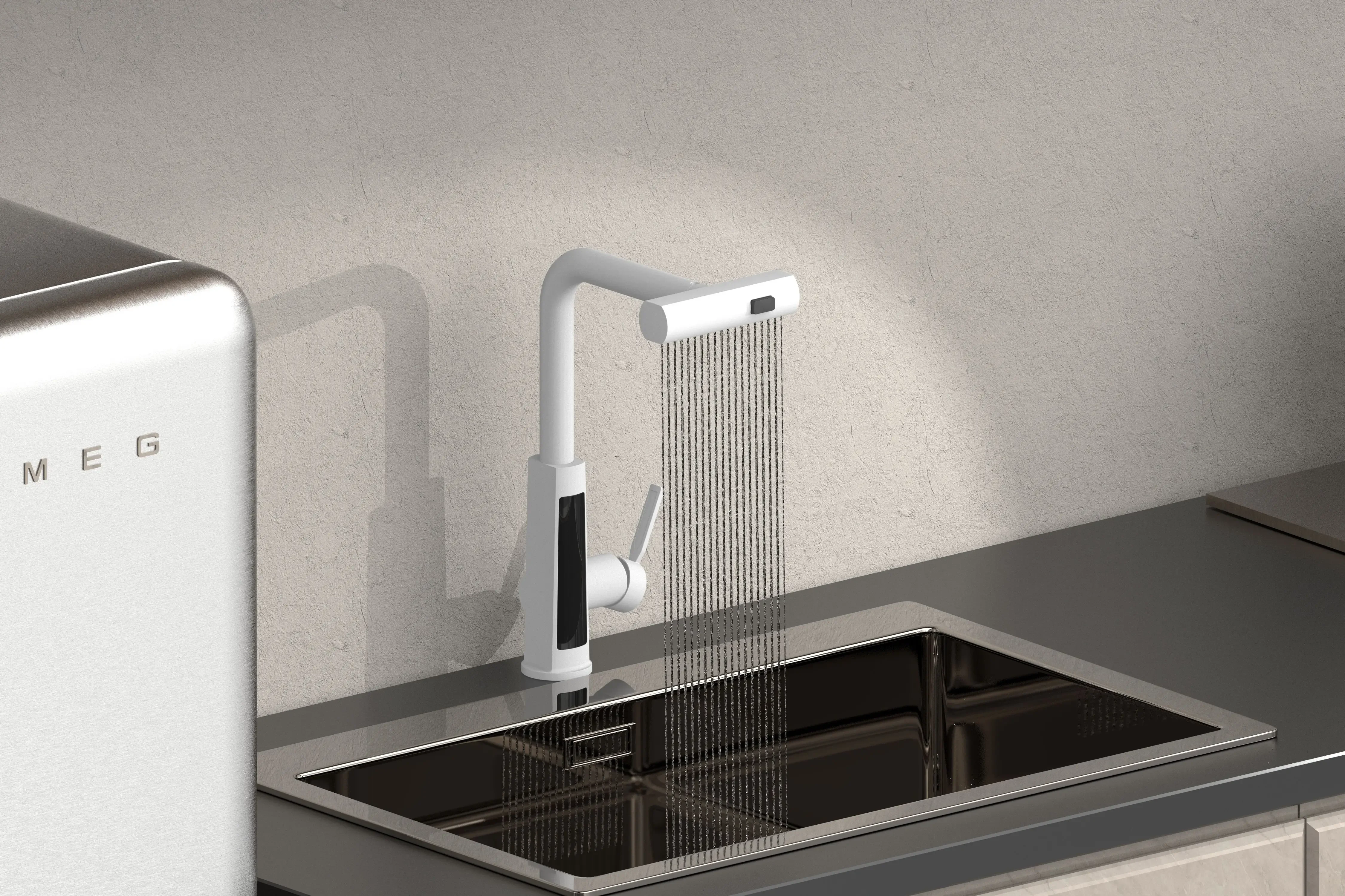 Выдвижной смеситель, установленный круглым дизайном, смеситель для умывальника с холодной водой, смеситель для ванной комнаты
Выдвижной смеситель, установленный круглым дизайном, смеситель для умывальника с холодной водой, смеситель для ванной комнаты