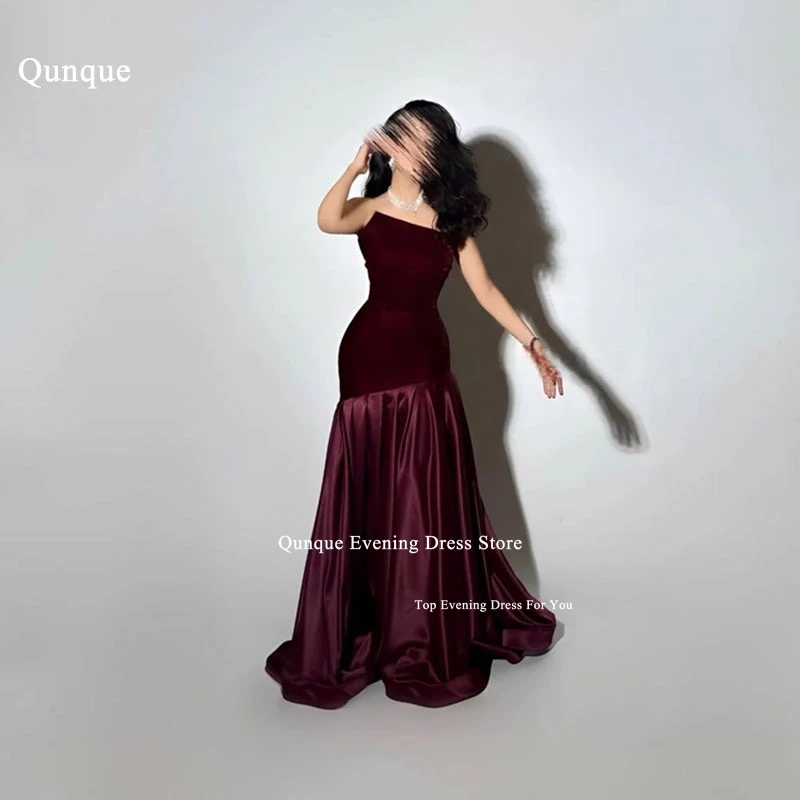 Qunque Burgundy Mermaid Evening Dresses For Women Sexy Sleeveless Pleated Vestidos De Fiesta Special Occasion Gowns Customized
Qunque Burgundy Mermaid Evening Dresses For Women Sexy Sleeveless Pleated Vestidos De Fiesta Special Occasion Gowns Customized