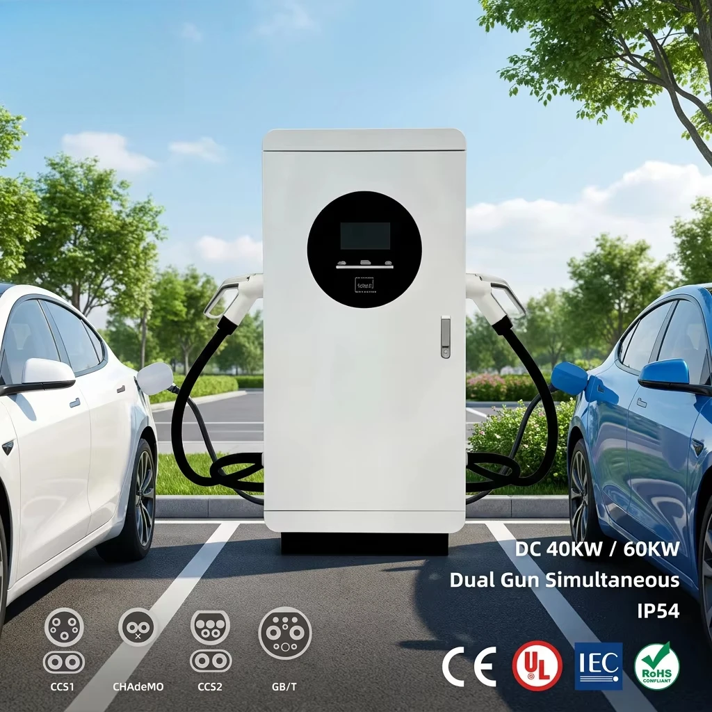 40KW 60KW GBT Double OCPP DC Fast Charging Station 200-1000V 7 Inch Screen 4G RFID IP54 EV Charge Point Outdoor Charger
40KW 60KW GBT Double OCPP DC Fast Charging Station 200-1000V 7 Inch Screen 4G RFID IP54 EV Charge Point Outdoor Charger