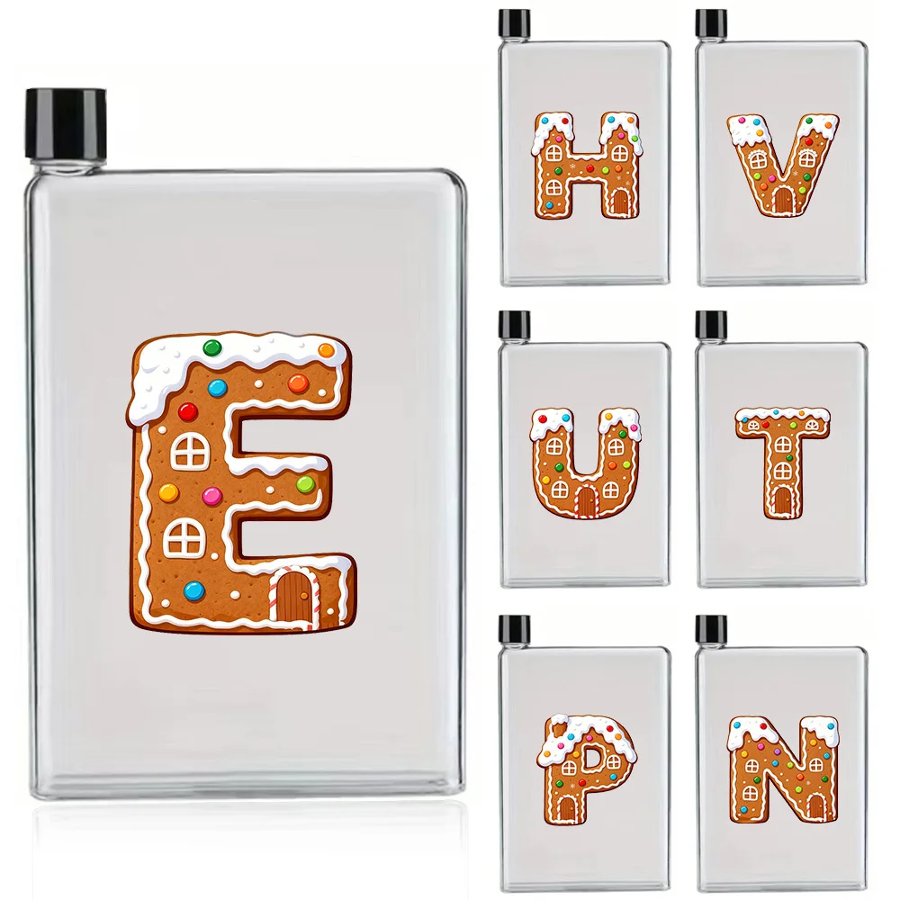 420ml Portable Flat Water Bottle Plastic Juice Milk Cup with Handle Dustproof Durable Container Bottle Gingerbread House Pattern
420ml Portable Flat Water Bottle Plastic Juice Milk Cup with Handle Dustproof Durable Container Bottle Gingerbread House Pattern