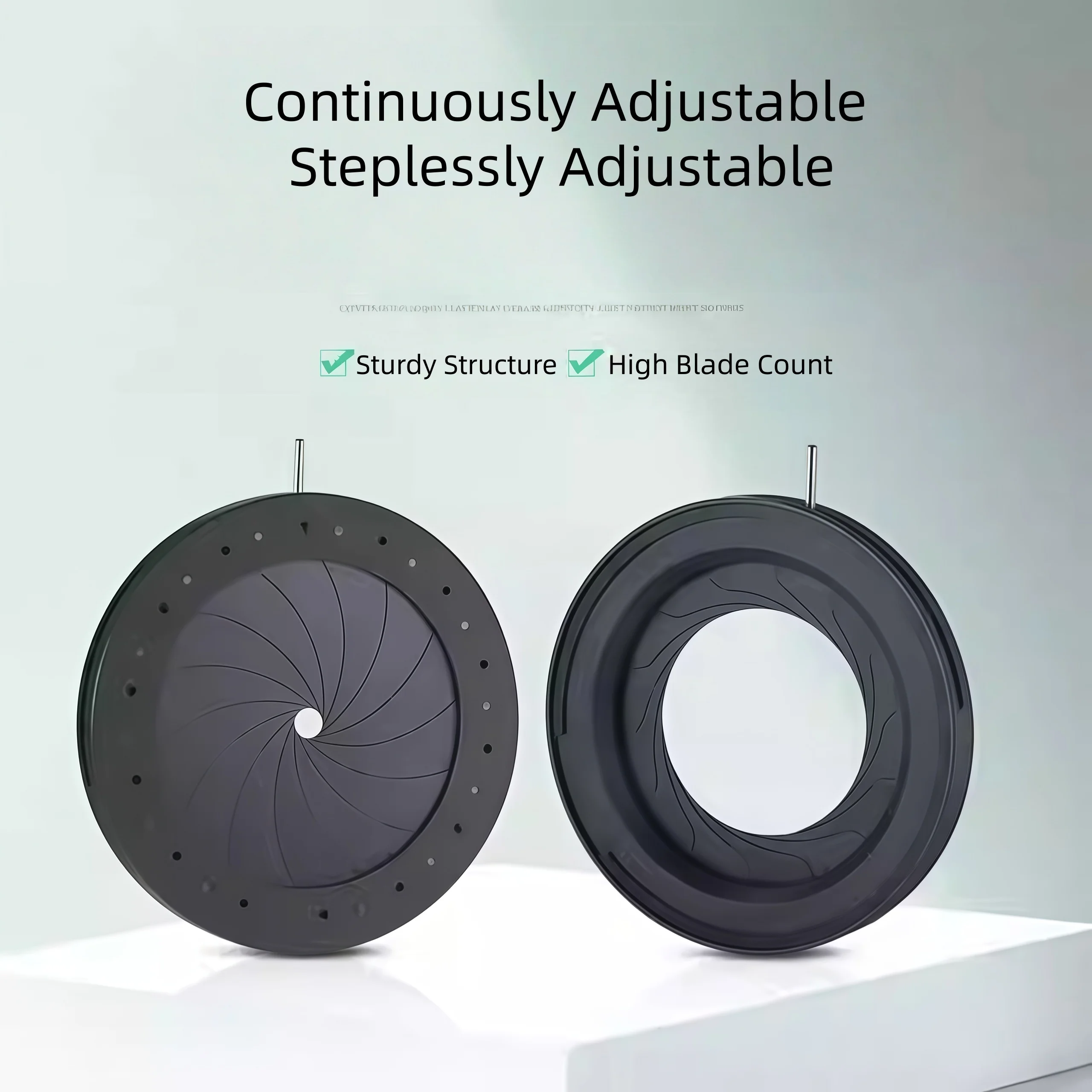 3-52mm Wide-Range Iris Diaphragm Module, Manual Adjustable Aperture with M4 Mounting Bracket