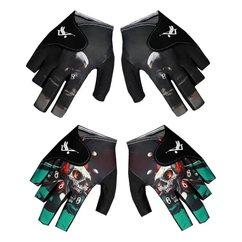 Бильярдные перчатки для левой или правой руки, снукеры с половиной пальца, бильярдные перчатки, нескользящие дышащие эластичные аксессуары для тренировок по бильярду 
Бильярдные перчатки для левой или правой руки, снукеры с половиной пальца, бильярдные перчатки, нескользящие дышащие эластичные аксессуары для тренировок по бильярду