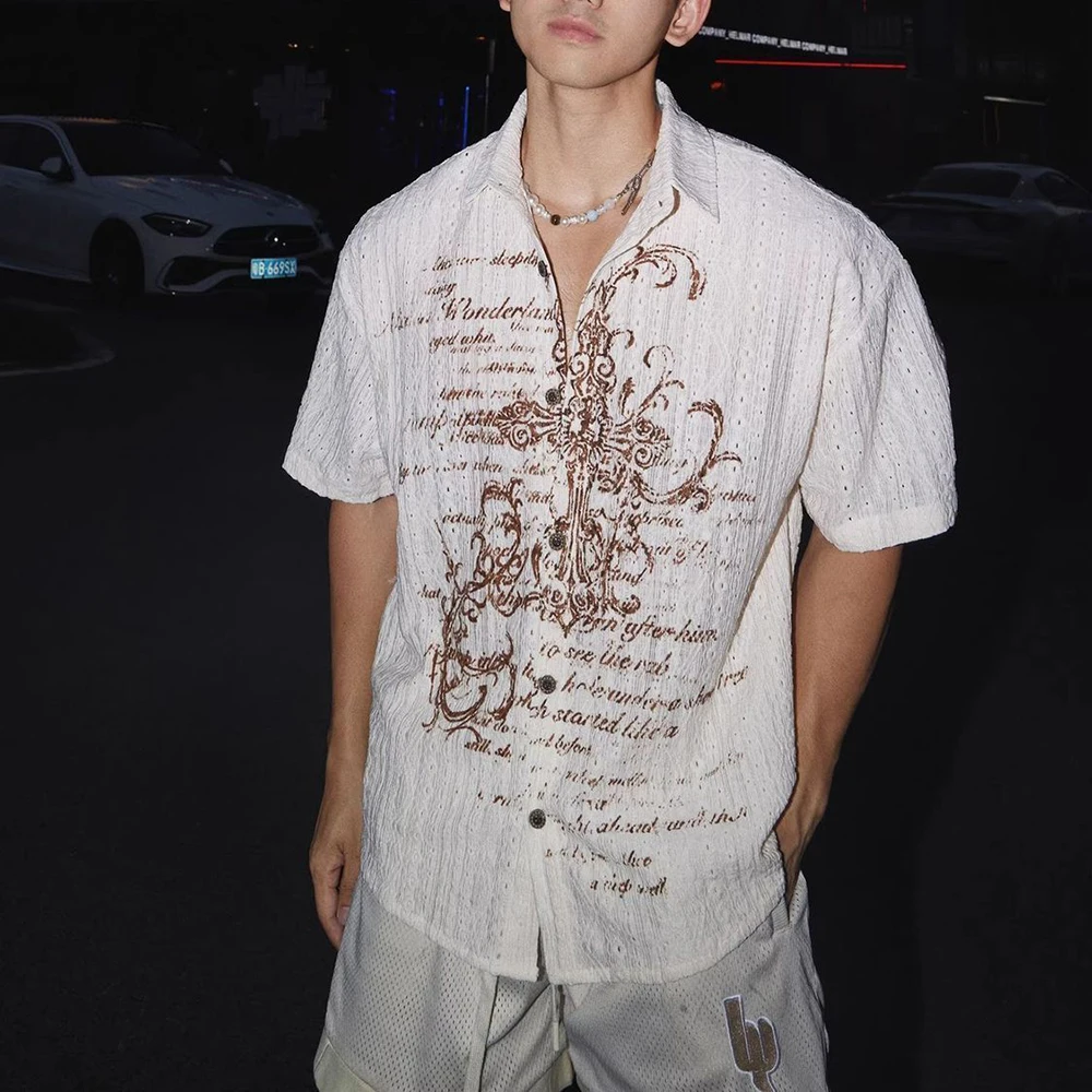 2026 Summer New Men's Y2K Graphic Short-Sleeve Shirt American Retro Fashion Trendy Street Casual Loose Breathable Men's Top
2026 Summer New Men's Y2K Graphic Short-Sleeve Shirt American Retro Fashion Trendy Street Casual Loose Breathable Men's Top