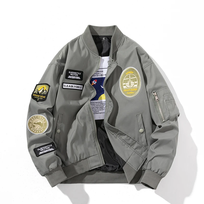 American Sle Men's Baseball Air Force Workwear Jaet Loose Fit Spring Autumn Trendy MA Pilot Coat Youth ular Polyester...
American Sle Men's Baseball Air Force Workwear Jaet Loose Fit Spring Autumn Trendy MA Pilot Coat Youth ular Polyester...