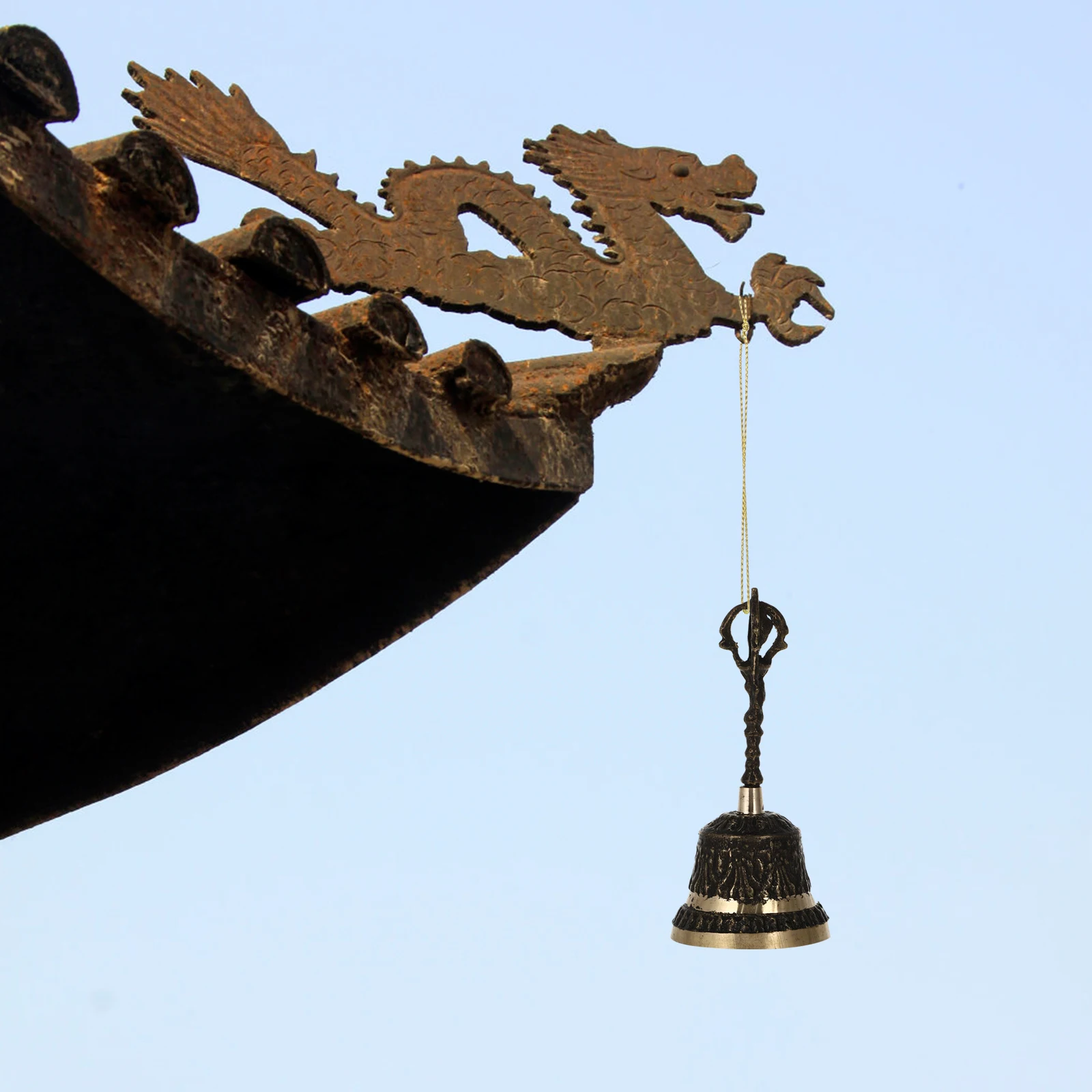 Handle Hand Bell Metal Decorative Black Copper Handbell Hardwearing Retro Tabletop Buddhism Bell Decor for Home Decor
Handle Hand Bell Metal Decorative Black Copper Handbell Hardwearing Retro Tabletop Buddhism Bell Decor for Home Decor