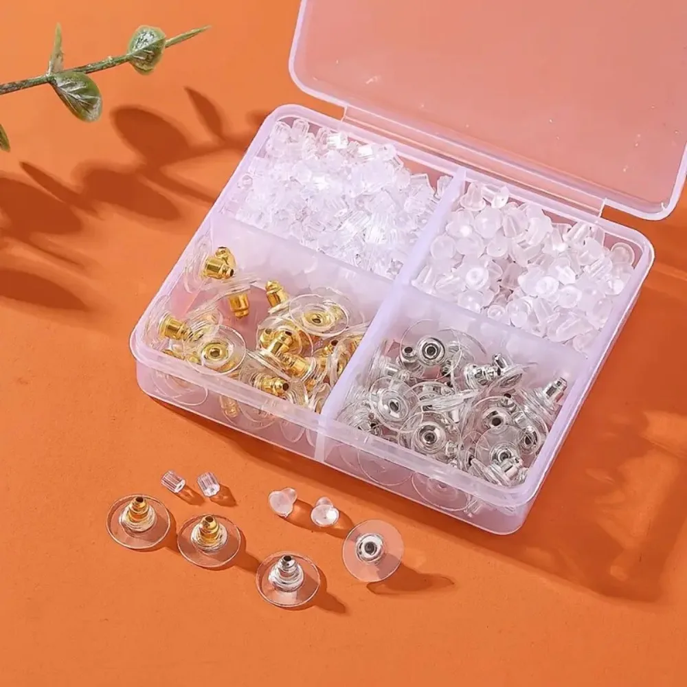 Hypoallergenic 620pcs Silicone Earring Backs Set - Clear Bullet Clutch Stoppers for Studs & Hoops, 4 Styles Included Y2K
Hypoallergenic 620pcs Silicone Earring Backs Set - Clear Bullet Clutch Stoppers for Studs & Hoops, 4 Styles Included Y2K