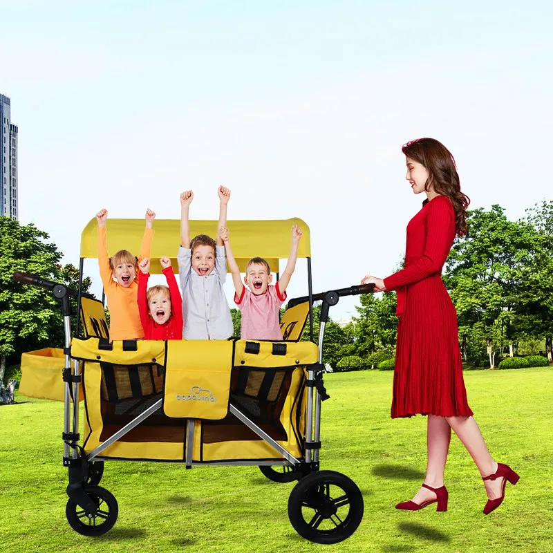 Kindergarten nursery early education of four people and six people, multi-seat sightseeing, large space baby stroller
Kindergarten nursery early education of four people and six people, multi-seat sightseeing, large space baby stroller