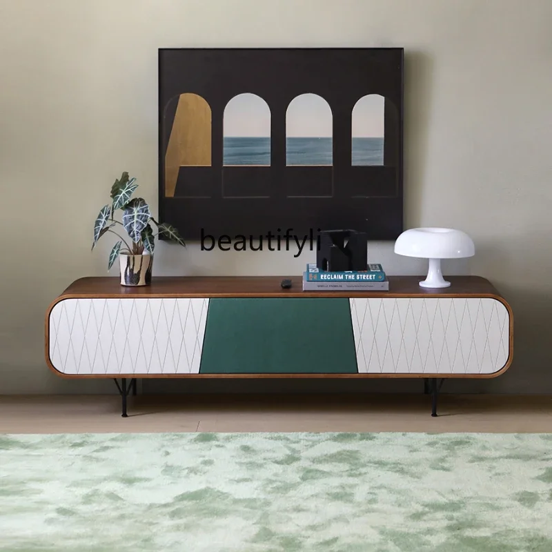 Medieval retro color matching drawer TV cabinet simple modern tall cabinet
Medieval retro color matching drawer TV cabinet simple modern tall cabinet