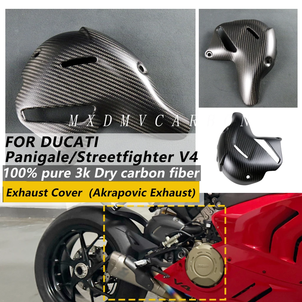 For Ducati Panigale v4s Streetfighter V4 2024 2023 2021-2018 Motorcycle 3K Dry Carbon Fiber Exhaust Cover Akrapovic style
For Ducati Panigale v4s Streetfighter V4 2024 2023 2021-2018 Motorcycle 3K Dry Carbon Fiber Exhaust Cover Akrapovic style
