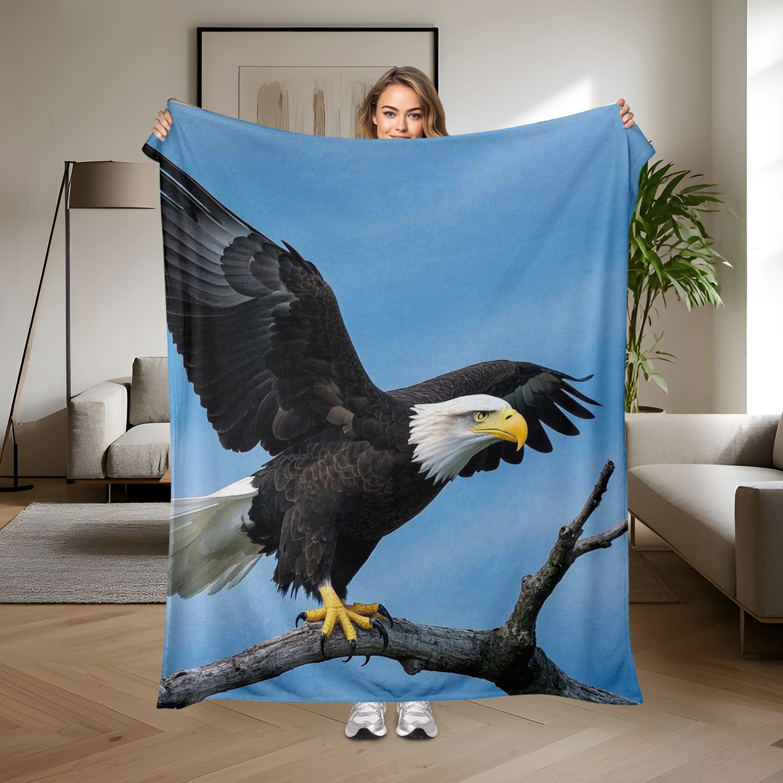 Striking Soaring Eagle Perched On A Branch Blanket A Unique Gift For Children To Pursue Freedom
Striking Soaring Eagle Perched On A Branch Blanket A Unique Gift For Children To Pursue Freedom
