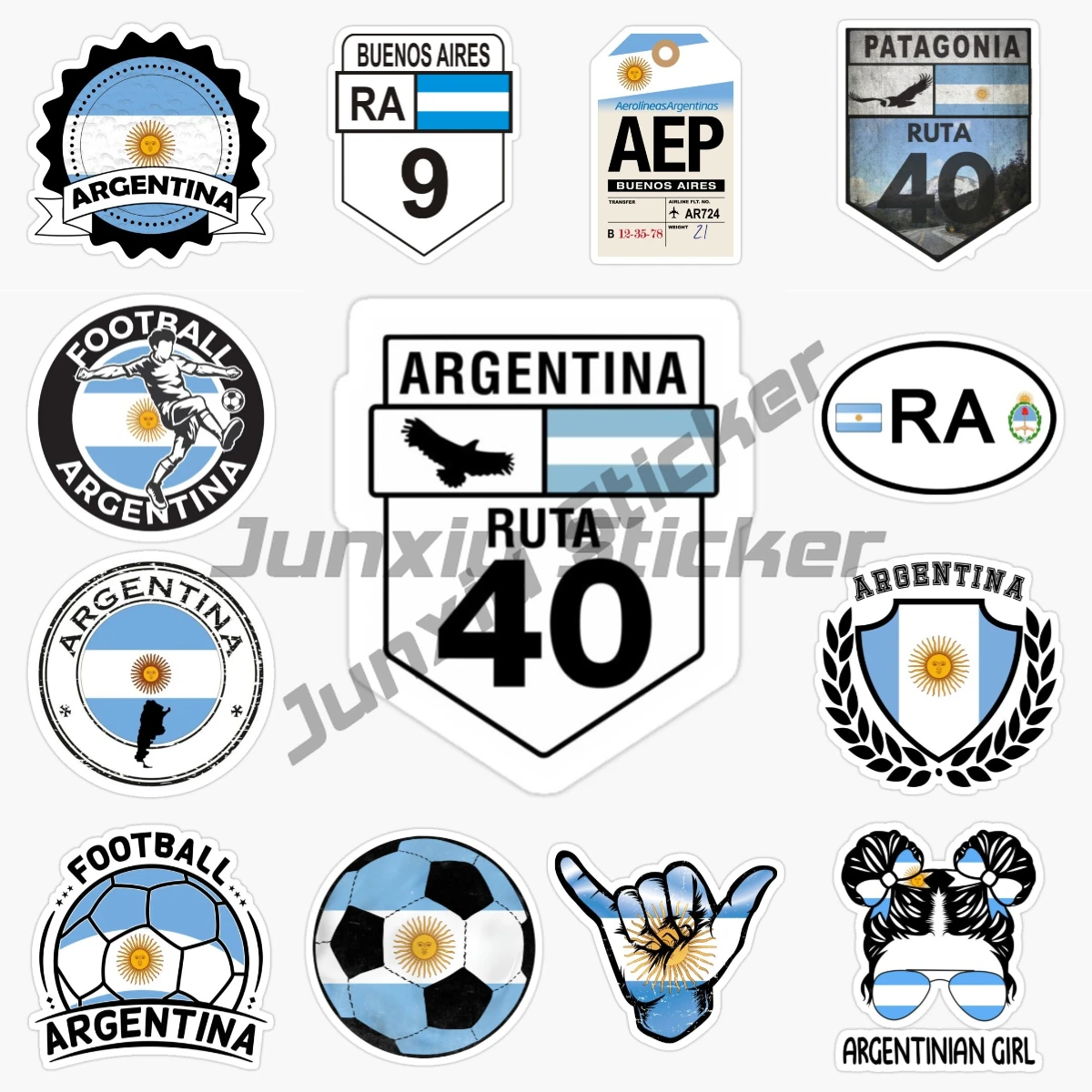 Argentine Flag Football Code Car Sticker Laptop Motorcycle Vinyl Self-adhesive Waterproof Creative Sticker Automotive Parts
Argentine Flag Football Code Car Sticker Laptop Motorcycle Vinyl Self-adhesive Waterproof Creative Sticker Automotive Parts