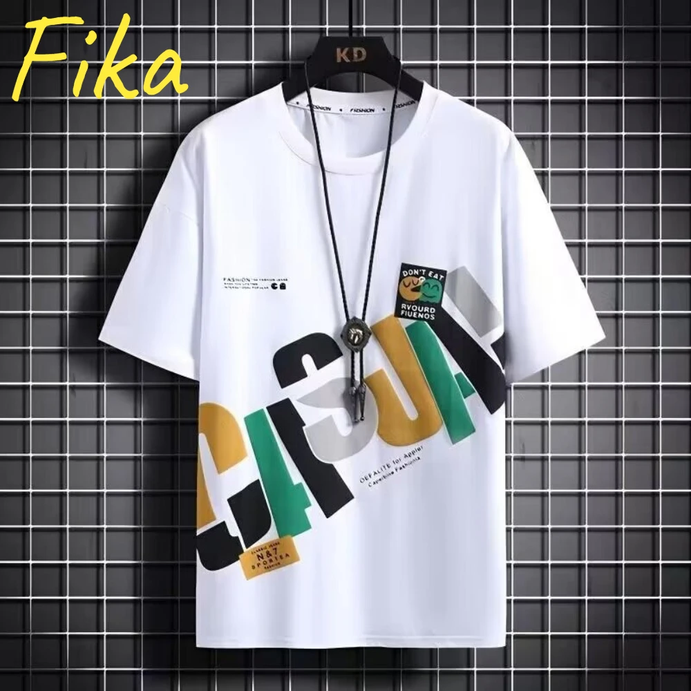 2024 Trendy Letter Printing Short Sleeve Tee American Cotton Fabric Breathable T-shirt for Men Casual Round Neck Men's Clothing
2024 Trendy Letter Printing Short Sleeve Tee American Cotton Fabric Breathable T-shirt for Men Casual Round Neck Men's Clothing