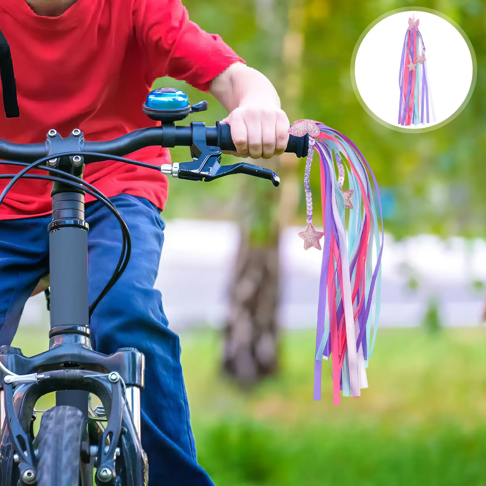 4Pcs Bike Handlebar Tassels Colorful Purple Streamers for Scooter Balance Bicycle Decorations Rainbow Handlebar Ribbons
4Pcs Bike Handlebar Tassels Colorful Purple Streamers for Scooter Balance Bicycle Decorations Rainbow Handlebar Ribbons
