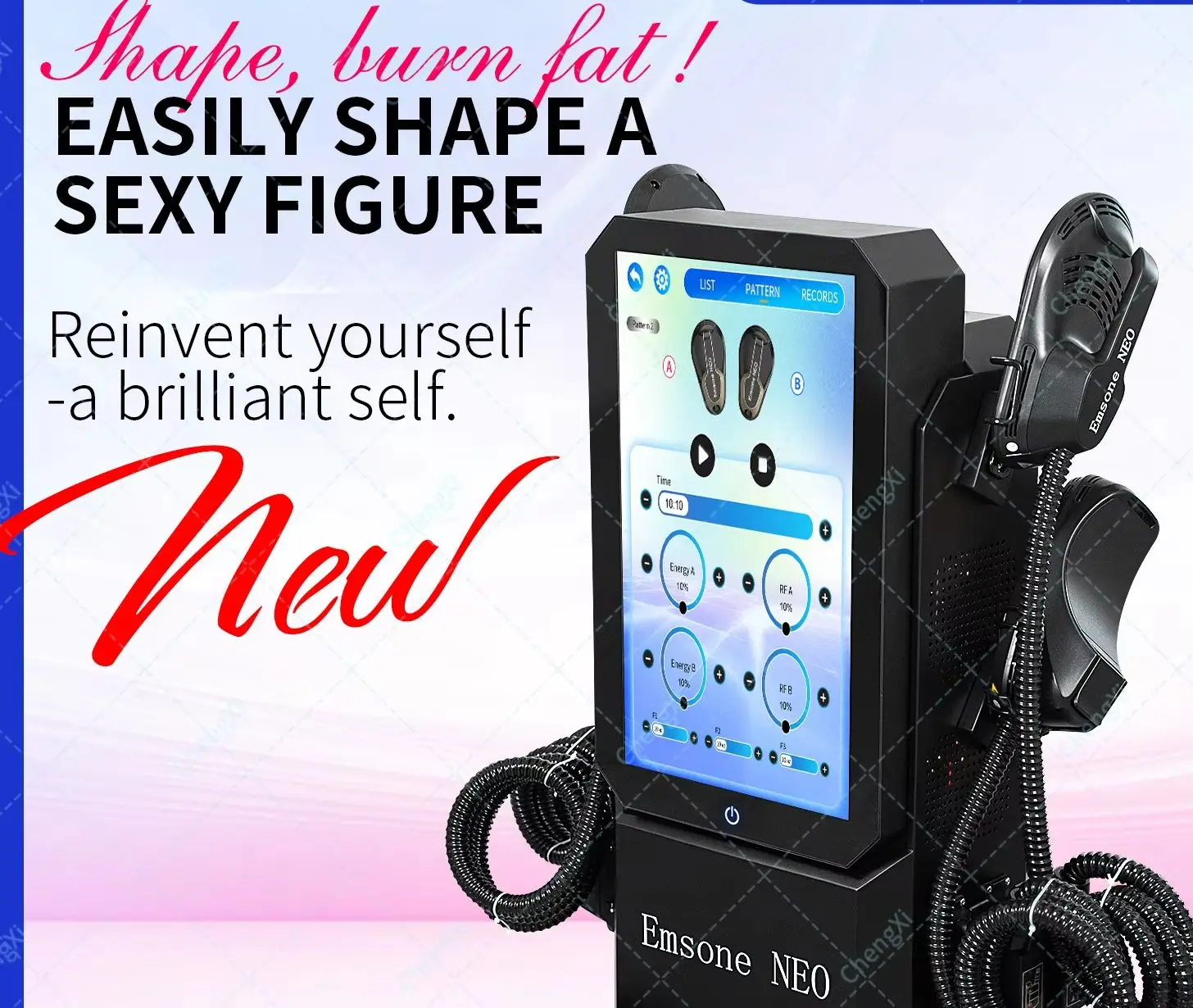 Professional Salon Ems Neo RF Body Contouring Machine EMS Muscle Training Firming Shaping Device with Multiple Handles
Professional Salon Ems Neo RF Body Contouring Machine EMS Muscle Training Firming Shaping Device with Multiple Handles