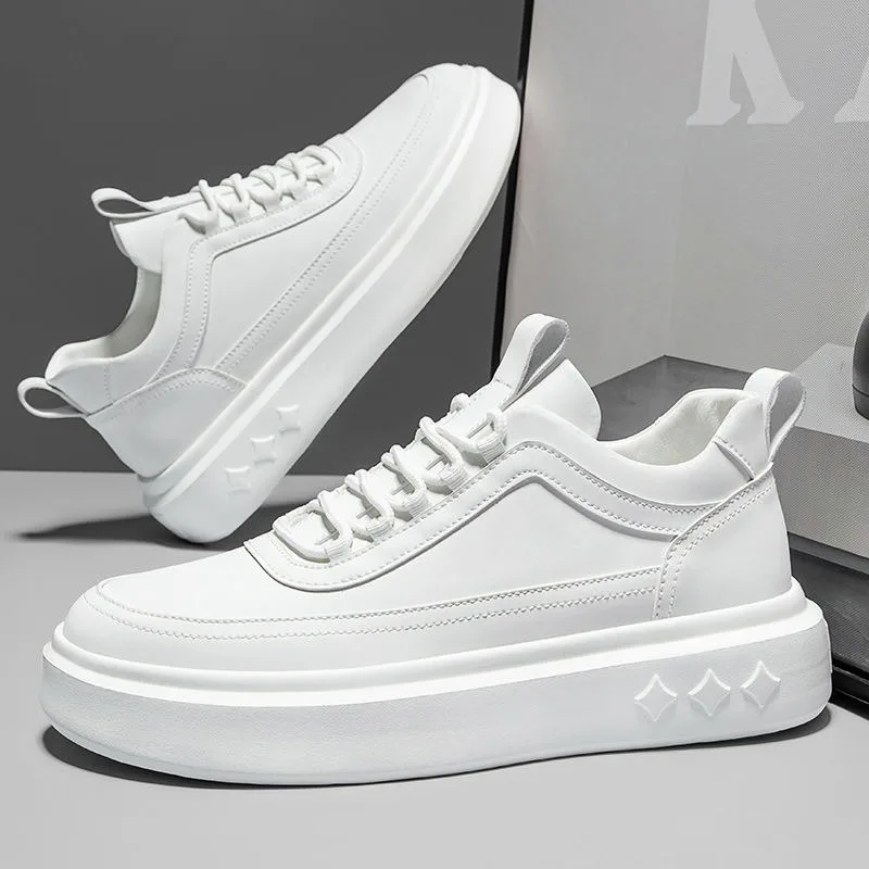 High Quality Men's Shoes White Leather Thick Soled Casual Shoes for Men Fashion Comfortable Tennis Sneakers Men Elevator Shoes
High Quality Men's Shoes White Leather Thick Soled Casual Shoes for Men Fashion Comfortable Tennis Sneakers Men Elevator Shoes