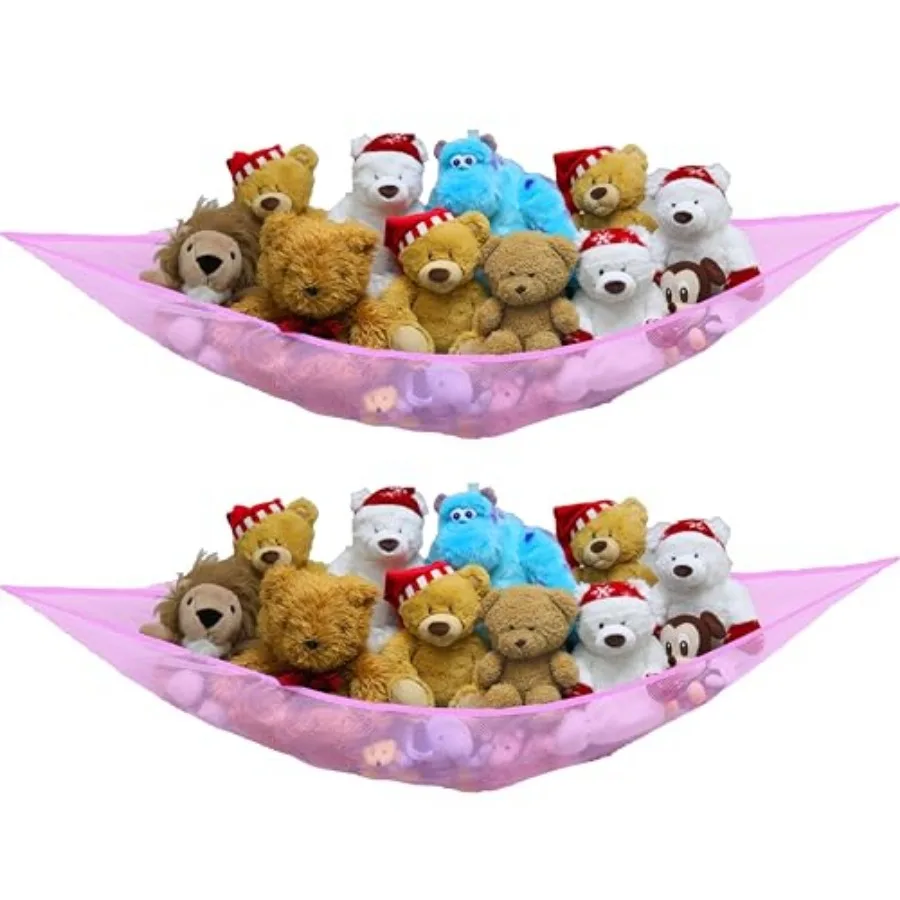 2 Pack Stuffed Animal Toy Hammock Net, Corner Wall Storage for Room
2 Pack Stuffed Animal Toy Hammock Net, Corner Wall Storage for Room