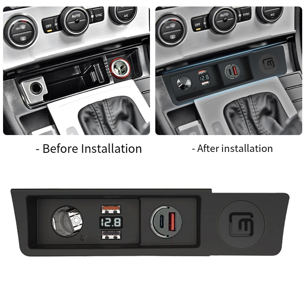 Car Charger Socket USB Fast Charging For Passat B6 B7 07-16 For CC 10-18 ABS Black Replacement Charge Socket Car Electronics
Car Charger Socket USB Fast Charging For Passat B6 B7 07-16 For CC 10-18 ABS Black Replacement Charge Socket Car Electronics