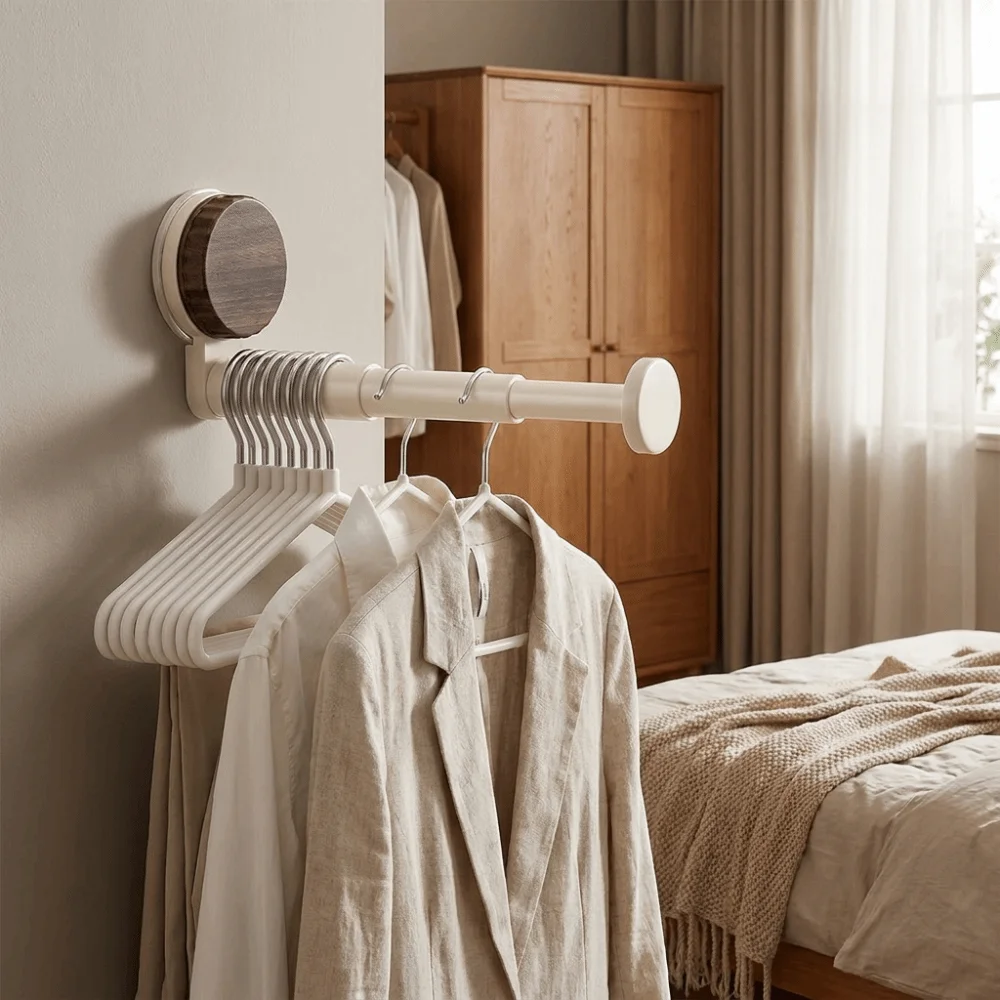 Suction Cup Hanger Storage Rack Retractable No-drill Telescopic Clothes Rack Adjustable Length Retro Wall Hanging Storage
Suction Cup Hanger Storage Rack Retractable No-drill Telescopic Clothes Rack Adjustable Length Retro Wall Hanging Storage