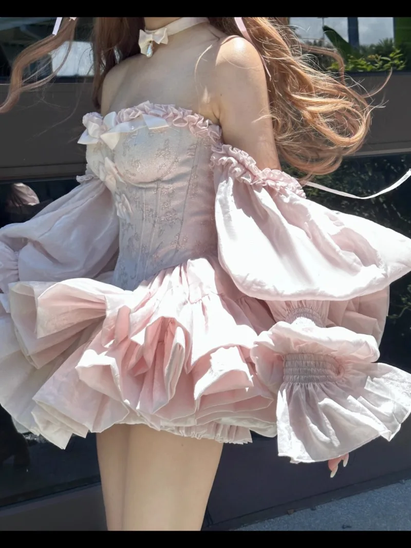 Trailing Tutu Skirt Set Fairy Sweet Princess Style High Waist Bow Slimming Tube Top Birthday Party Dress Lolita Outfits
Trailing Tutu Skirt Set Fairy Sweet Princess Style High Waist Bow Slimming Tube Top Birthday Party Dress Lolita Outfits