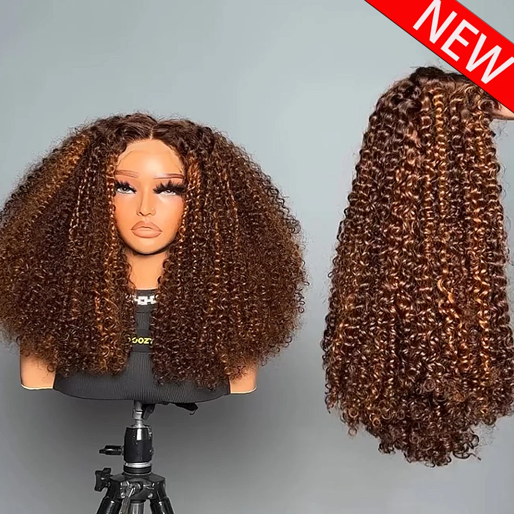 Afro Kinky Curly Glueless Wig 450 High Density Highlight Colored Wigs 13x6 HD Transparent Lace Frontal Wigs 100%Human Hair Wig
Afro Kinky Curly Glueless Wig 450 High Density Highlight Colored Wigs 13x6 HD Transparent Lace Frontal Wigs 100%Human Hair Wig