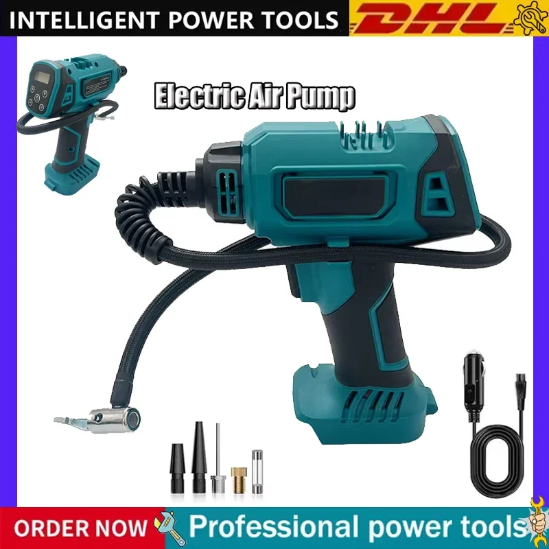 Беспроводной портативный воздушный компрессор 12В для автомобилей, совместимый с аккумулятором Makita 18В, с шлангом 600 мм
Беспроводной портативный воздушный компрессор 12В для автомобилей, совместимый с аккумулятором Makita 18В, с шлангом 600 мм