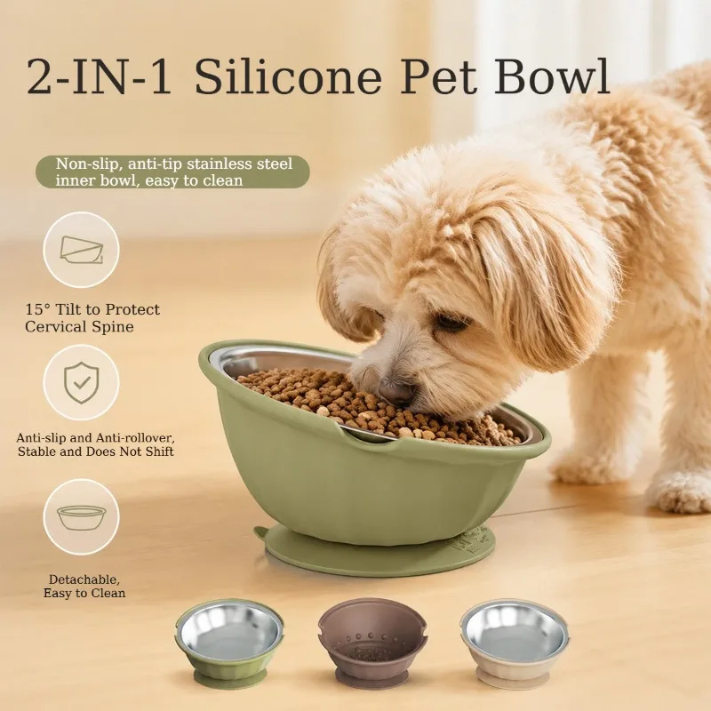 2-IN-1 Pet Food Bowl with Suction Cup Base Prevent Choking Dogs Cats Slow Feeder Bowl 15° Slant Neck Protection Puppy Food Bowl
2-IN-1 Pet Food Bowl with Suction Cup Base Prevent Choking Dogs Cats Slow Feeder Bowl 15° Slant Neck Protection Puppy Food Bowl