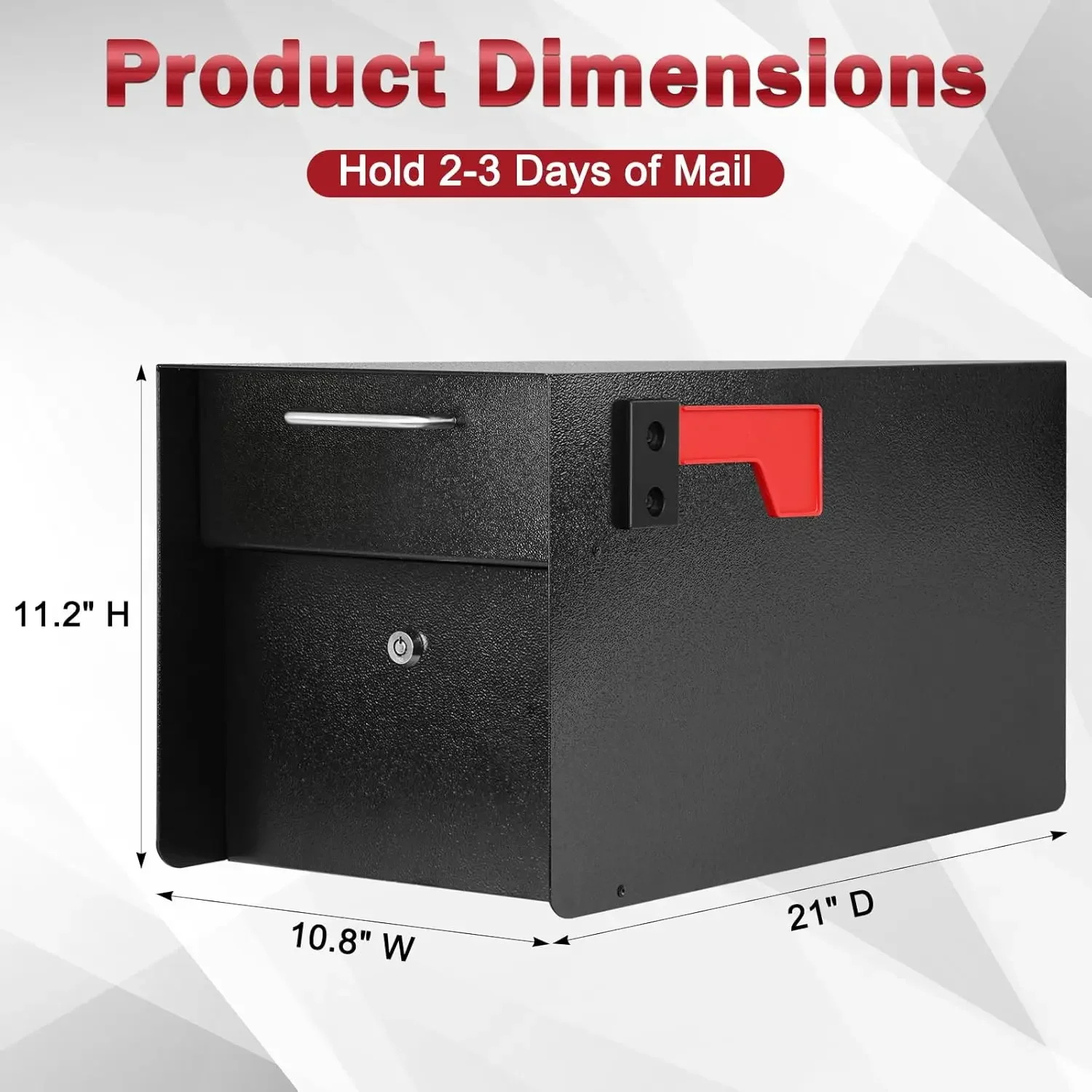 Hot sale.Post Mount Mailbox with Key Lock, Large Capacity Mailboxes for Outside, Anti-Theft Locking Weatherproof Modern Black Ma
Hot sale.Post Mount Mailbox with Key Lock, Large Capacity Mailboxes for Outside, Anti-Theft Locking Weatherproof Modern Black Ma