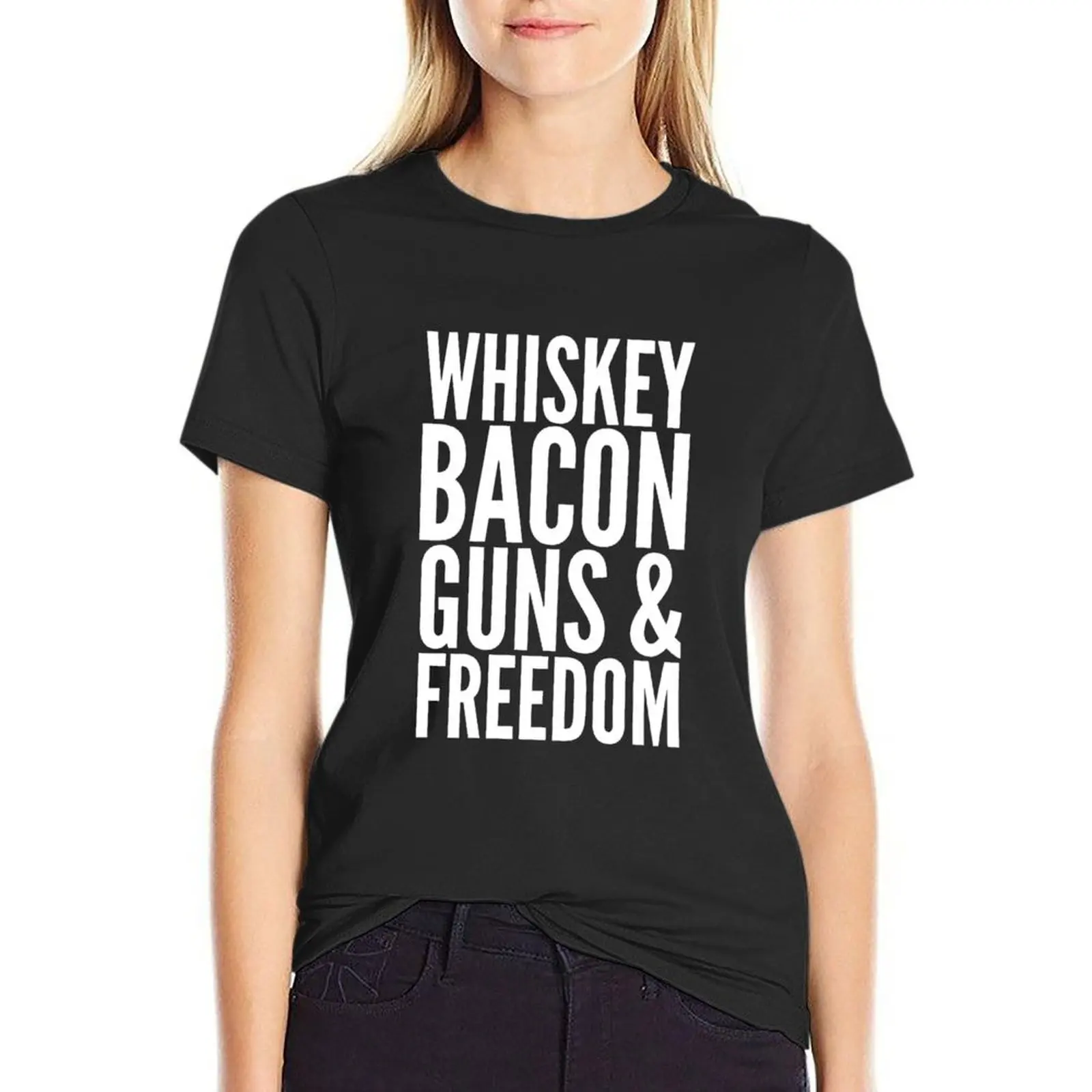 Whiskey Bacon Guns and Freedom T-Shirt lady clothes aesthetic clothes clothes for woman
Whiskey Bacon Guns and Freedom T-Shirt lady clothes aesthetic clothes clothes for woman