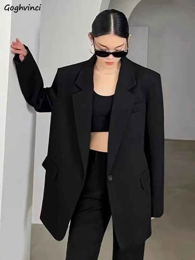Black Blazers Women All-match Korean Style High Street Ladies Temperament Loose Fashion Ulzzang Vintage Classic Casual Spring
Black Blazers Women All-match Korean Style High Street Ladies Temperament Loose Fashion Ulzzang Vintage Classic Casual Spring