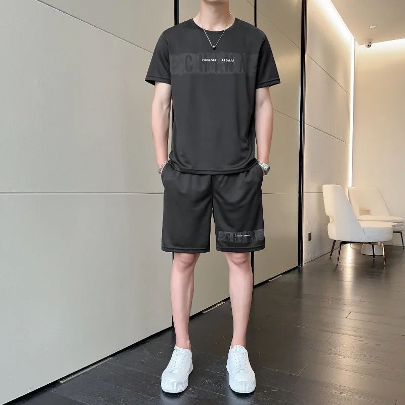 Men's Fashionable Ice Silk Short Sleeved Shorts Set for Summer Casual Loose Comfortable Breathable and Trendy Two-piece Set
Men's Fashionable Ice Silk Short Sleeved Shorts Set for Summer Casual Loose Comfortable Breathable and Trendy Two-piece Set
