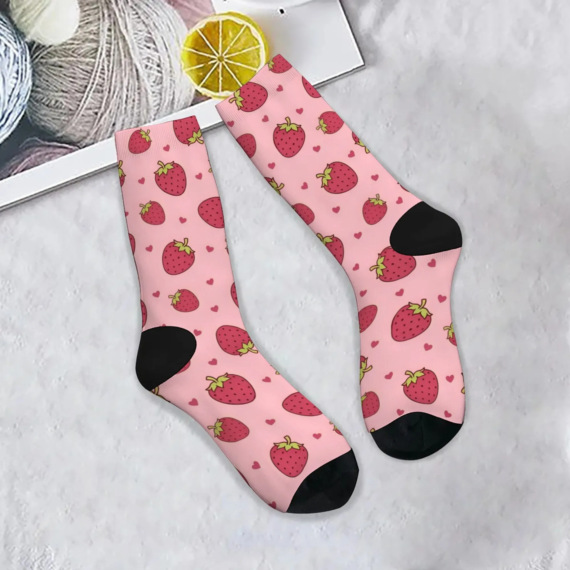 Summer Strawberry Print Socks Novelty Harajuku Retro Street Hip-Hop Socks Comfortable Breathable Casual Socks Unisex Party Gift
Summer Strawberry Print Socks Novelty Harajuku Retro Street Hip-Hop Socks Comfortable Breathable Casual Socks Unisex Party Gift