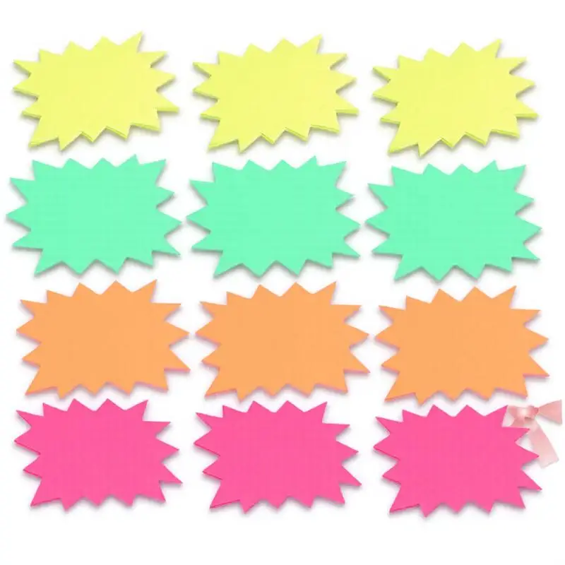 120Pcs Fluorescent Paper Price Label Colorful Price Sign for Jewelry Watch Earrings Bracelet Necklace Retail
120Pcs Fluorescent Paper Price Label Colorful Price Sign for Jewelry Watch Earrings Bracelet Necklace Retail