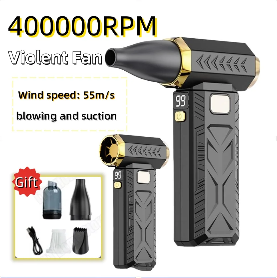 Turbo Jet Fan 400000RPM Powerful Air Blower 10000mAh Battery Vacuum Dust Cleaner Strong Winds Brushless Mini Turbo Jet Blower
Turbo Jet Fan 400000RPM Powerful Air Blower 10000mAh Battery Vacuum Dust Cleaner Strong Winds Brushless Mini Turbo Jet Blower