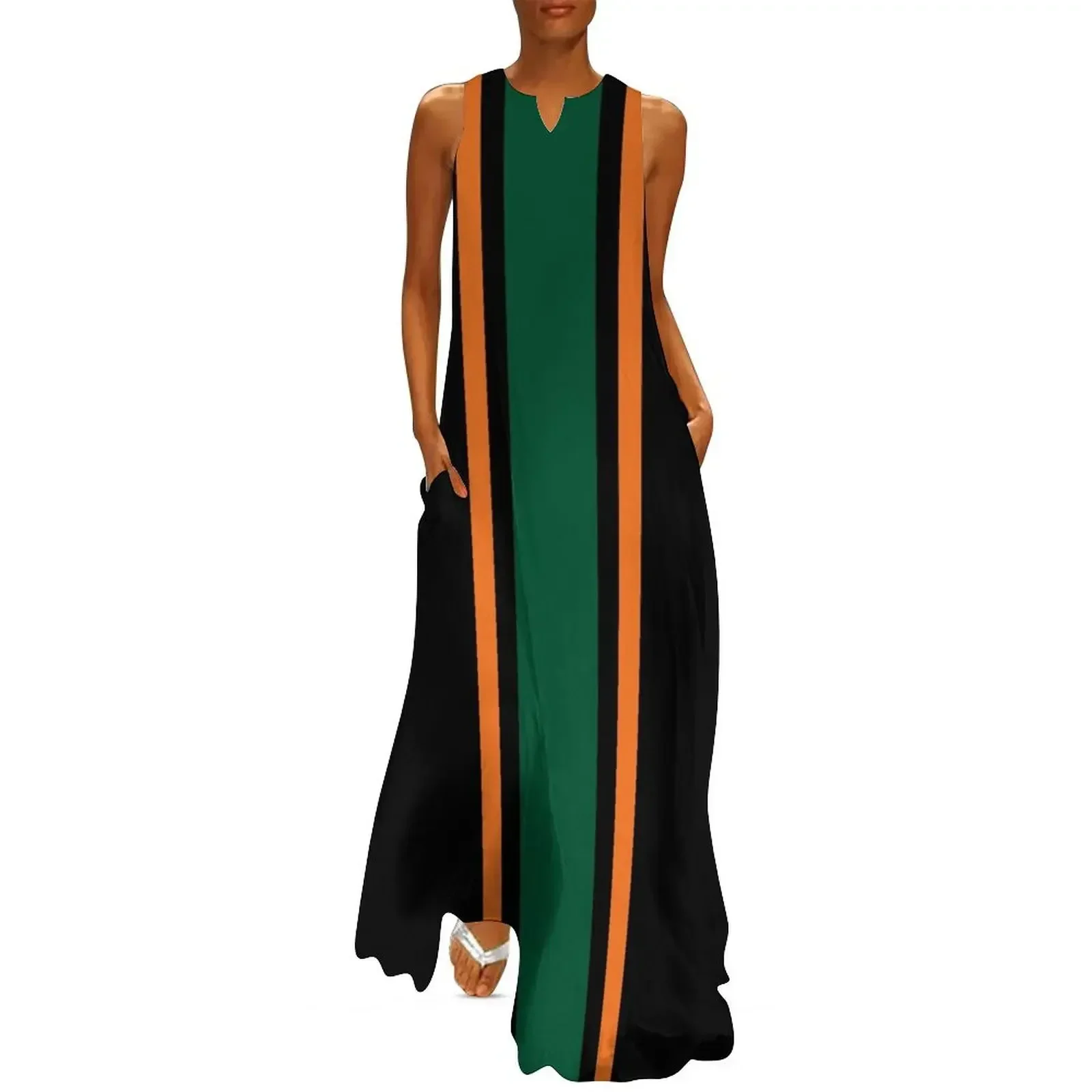 Black, Orange, & Green Vertical Power Stripe Long Dress evening dress women birthday dress for women party dresses women
Black, Orange, & Green Vertical Power Stripe Long Dress evening dress women birthday dress for women party dresses women