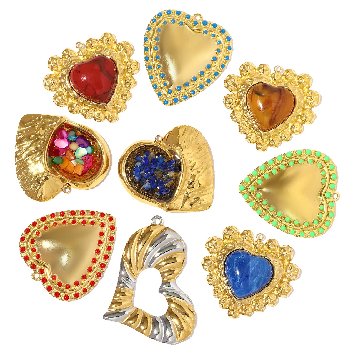 3Pcs/Lot Stainless Steel Two Tone Charms Enamel Heart Pendant For DIY Making Bracelet Necklace Accessories Wholesale
3Pcs/Lot Stainless Steel Two Tone Charms Enamel Heart Pendant For DIY Making Bracelet Necklace Accessories Wholesale