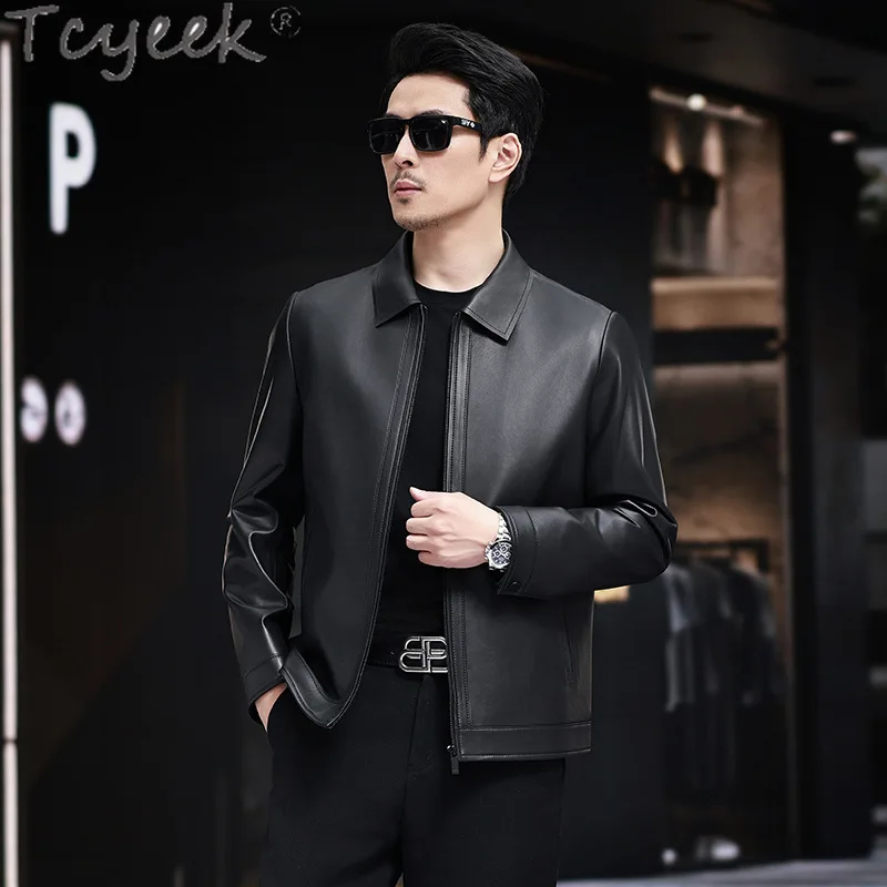 Tcyeek Genuine Leather Jacket for Men 2025 Business Casual Leather Coat Spring Autumn Clothes Sheepskin Mens Coats Jaqueta Couro
Tcyeek Genuine Leather Jacket for Men 2025 Business Casual Leather Coat Spring Autumn Clothes Sheepskin Mens Coats Jaqueta Couro