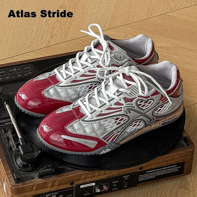 Red Silver Sneakers for Men Women Heart Pattern Mesh Breathable Low Top Casual Shoes Non Slip Comfortable Walking Running Traine
Red Silver Sneakers for Men Women Heart Pattern Mesh Breathable Low Top Casual Shoes Non Slip Comfortable Walking Running Traine