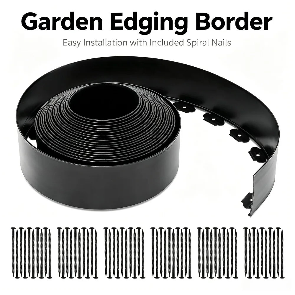 60FT Landscape Edging Kit 1.9 Inch No Dig Garden Edging Border for Flower Beds Tree Rings Pathways
60FT Landscape Edging Kit 1.9 Inch No Dig Garden Edging Border for Flower Beds Tree Rings Pathways