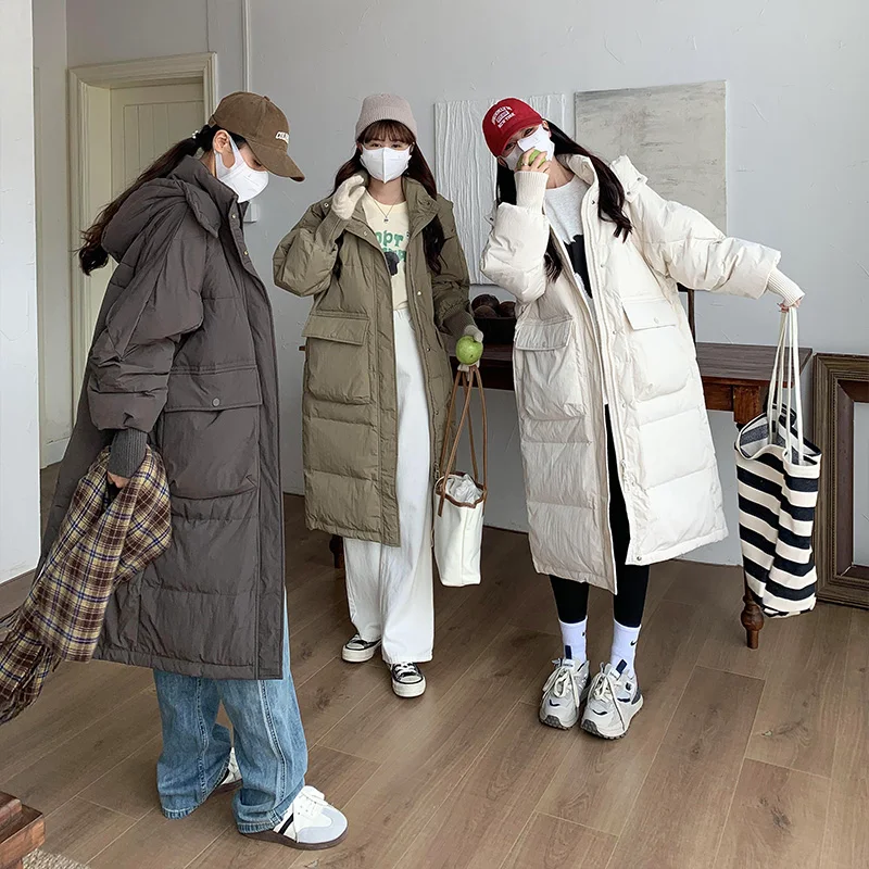 Korean Retro Hooded Puffer Jacket Women Lapel Autumn And Winter Warm Fashion Medium Long Thick Cotton-Padded Coat
Korean Retro Hooded Puffer Jacket Women Lapel Autumn And Winter Warm Fashion Medium Long Thick Cotton-Padded Coat