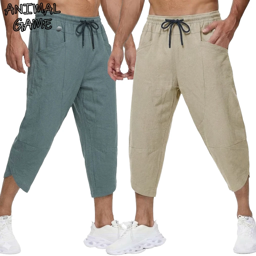 Summer Men's Linen Casual Short Pants Beach Gym Pockets Pants for Men Breathable Lightweight Baggy Pant Outdoor Gym Hiking Pants
Summer Men's Linen Casual Short Pants Beach Gym Pockets Pants for Men Breathable Lightweight Baggy Pant Outdoor Gym Hiking Pants