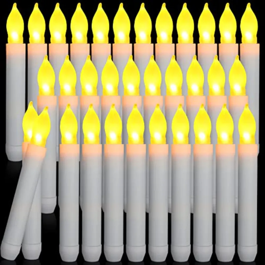 60 Pcs Flameless LED Taper Battery Operated Flickering LED with Warm for Wedding Church Battery Not Included
60 Pcs Flameless LED Taper Battery Operated Flickering LED with Warm for Wedding Church Battery Not Included