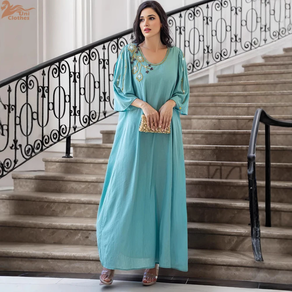 Eid Diamonds Abaya Dubai Luxury Kaftan Morocco Femme Robe Women Muslim Evening Party Dress Islam Clothing Arabic Caftan Vestidos
Eid Diamonds Abaya Dubai Luxury Kaftan Morocco Femme Robe Women Muslim Evening Party Dress Islam Clothing Arabic Caftan Vestidos