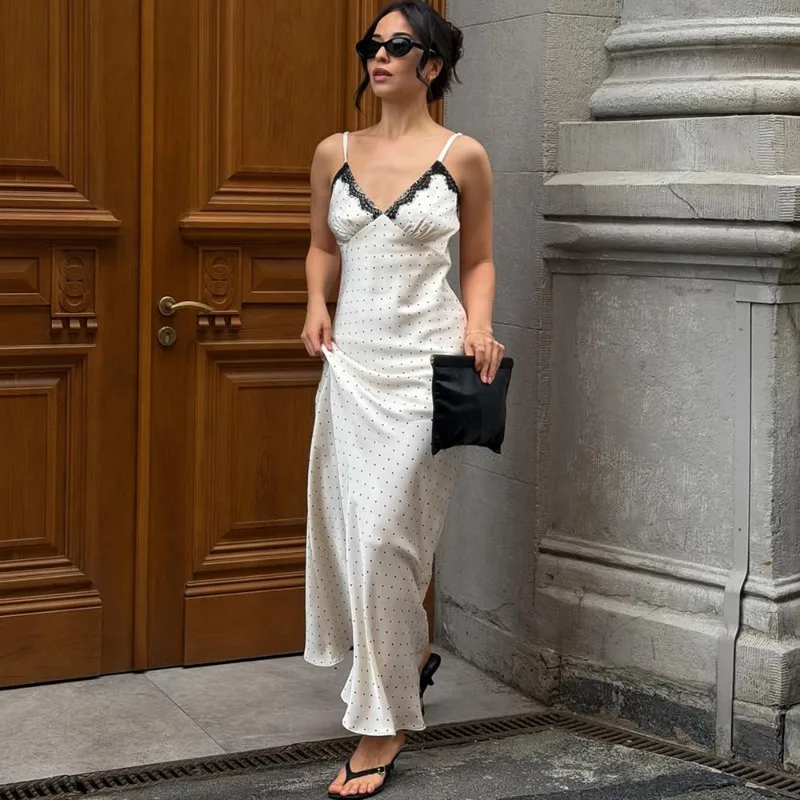 Tuularose Elegant Satin Lace Dress Women's Fashion Polka Dot Print Backless Dress Summer Luxury High Waist Women's Evening Dress
Tuularose Elegant Satin Lace Dress Women's Fashion Polka Dot Print Backless Dress Summer Luxury High Waist Women's Evening Dress